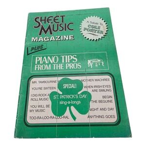 Sheet Music Magazine Vol 1 No 3 Piano Tips from the Pros 1976 Warner Bros